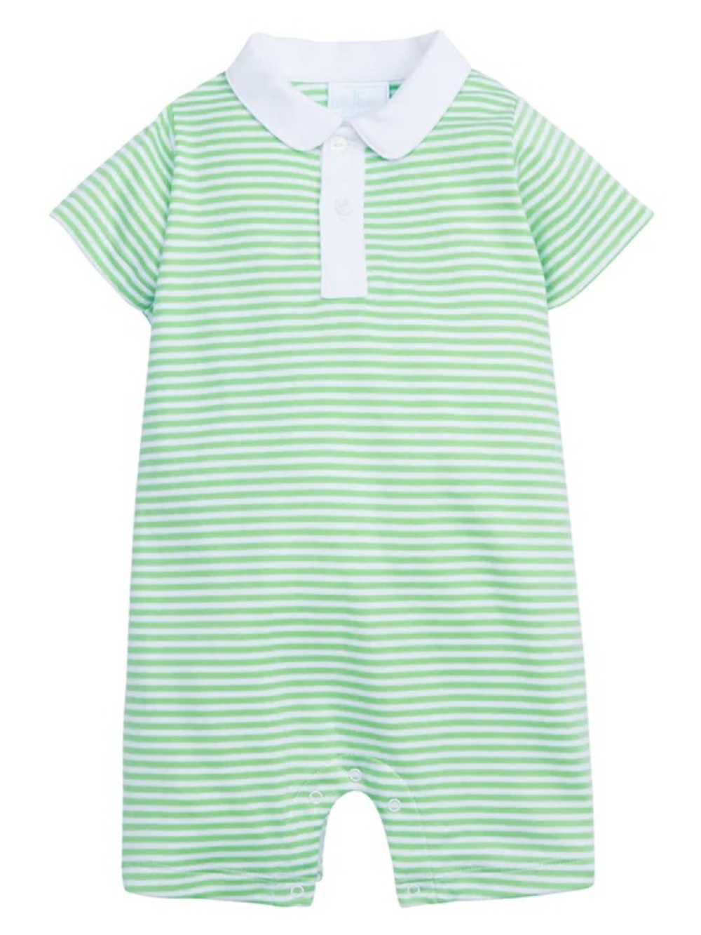 NWOT Little English Polo Green Stripe Romper 9 Month